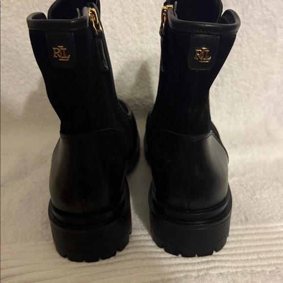 Ralph Lauren Black suede and leather Ankle Boots - Picture 7 of 10